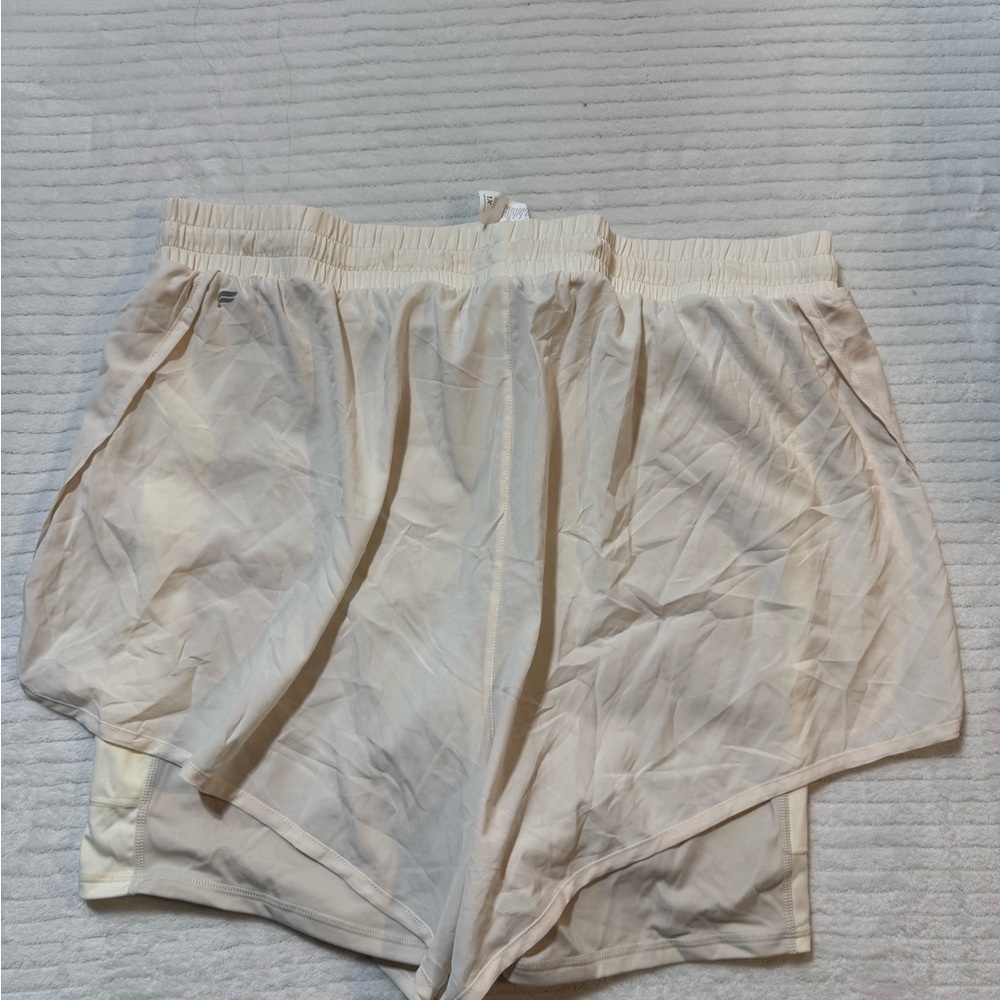 Fabletics Women's White Athletic Shorts - Picture 5 of 6